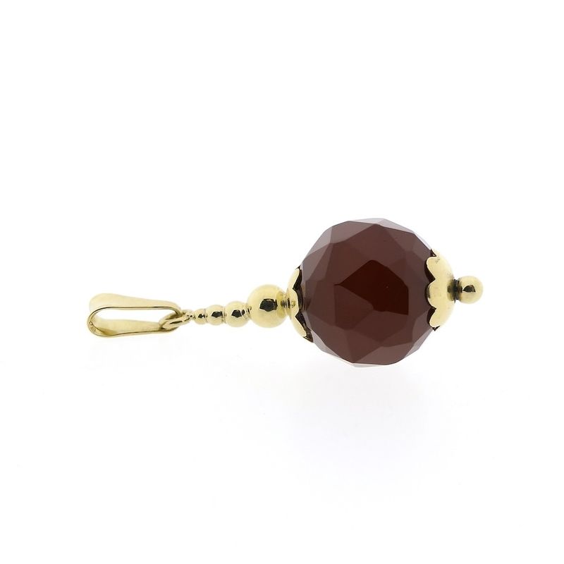 Image 3 of Vintage gold pendant with garnet