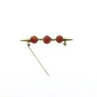 Image 6 of Vintage gold brooch with carnelian