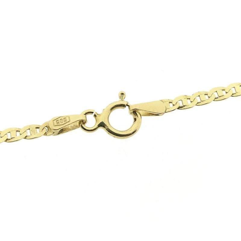 Image 7 of Two-tone necklace with a fixed pendant and a 0.005 ct. diamond | 46 cm