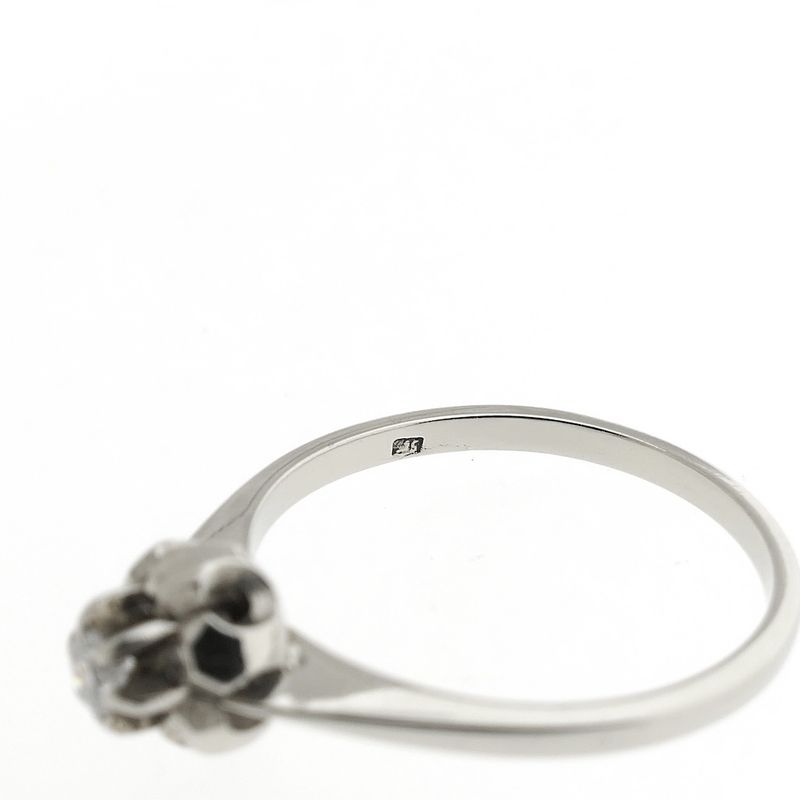 Image 6 of White gold solitaire ring with diamond | 0.10 ct.