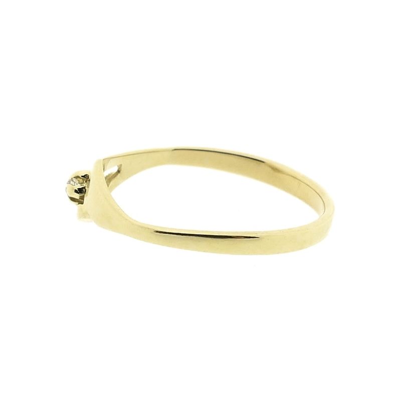 Image 7 of Gold ring with diamond | 0.01 ct.