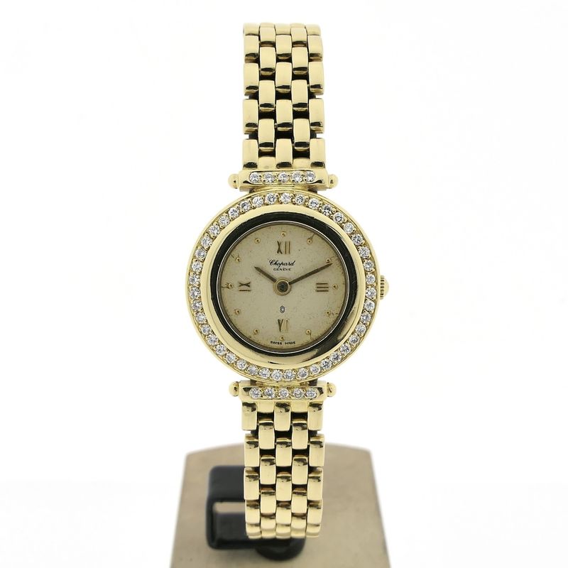 Image 1 of Chopard Geneva Classic 884.1; Vintage 18k gold women's watch with diamonds