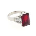 Image 5 of Silver ring with zirconia stones