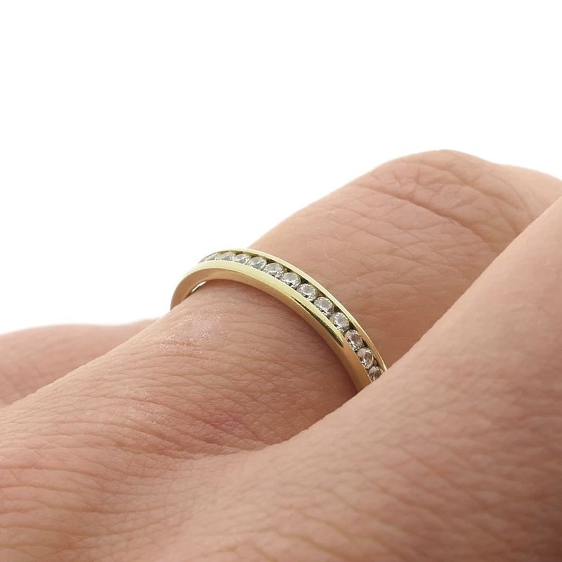 Image 7 of Gold alliance ring with zirconia