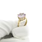 Image 11 of 9 carat solitaire ring with light pink zirconia