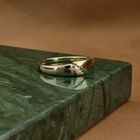 Image 2 of Two-tone gold ring with diamond; 0.02 ct.
