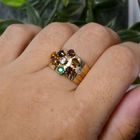 Image 12 of 18K Gold Harem Ring with Gemstones