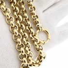 Afbeelding 9 van Gouden jasseronschakel collier | 46 cm
