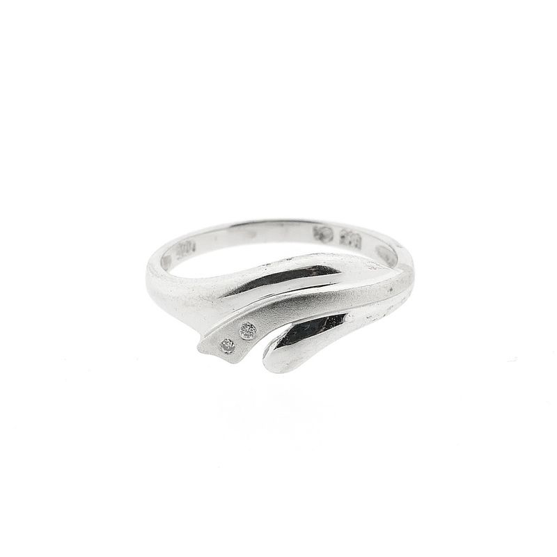 Image 3 of White gold ring with diamond | 0.015 ct.