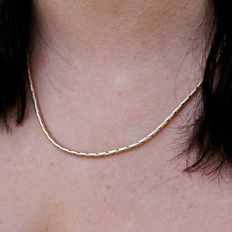 Afbeelding 9 van Gouden Cardano schakelcollier