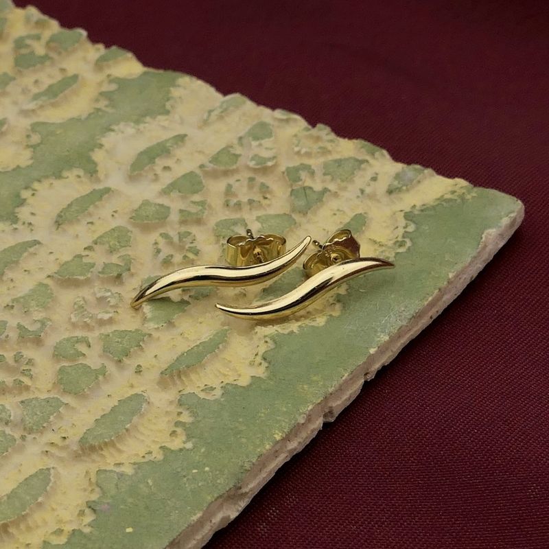 Image 2 of Golden fantasy stud earrings