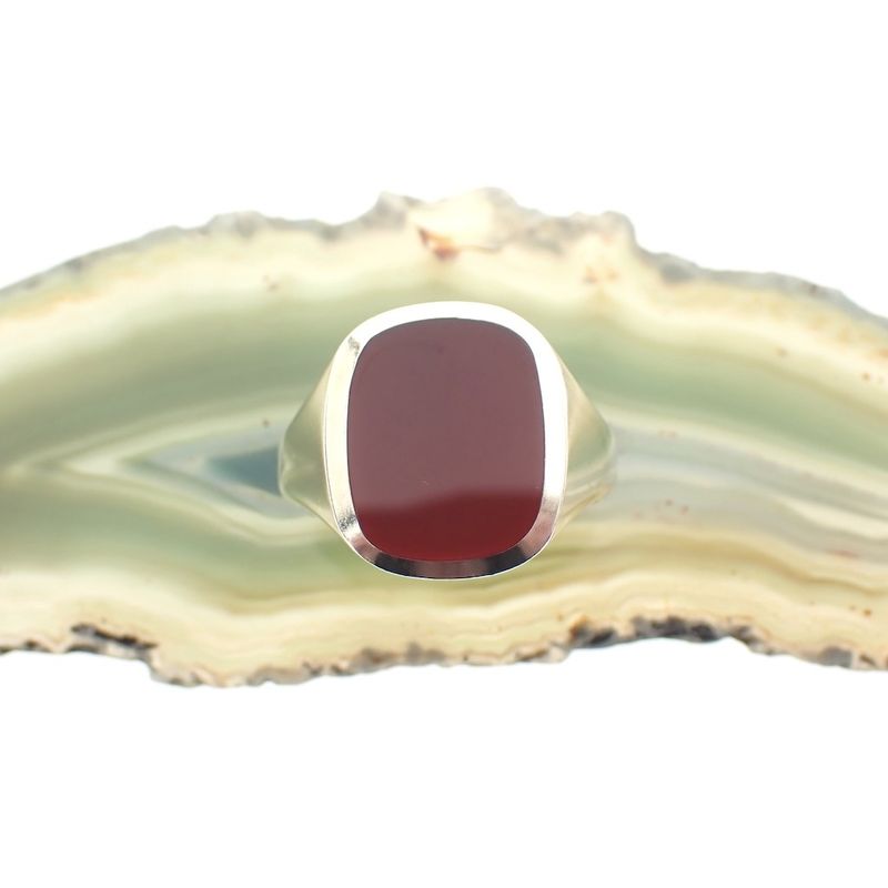 Image 2 of Signet ring set with carnelian