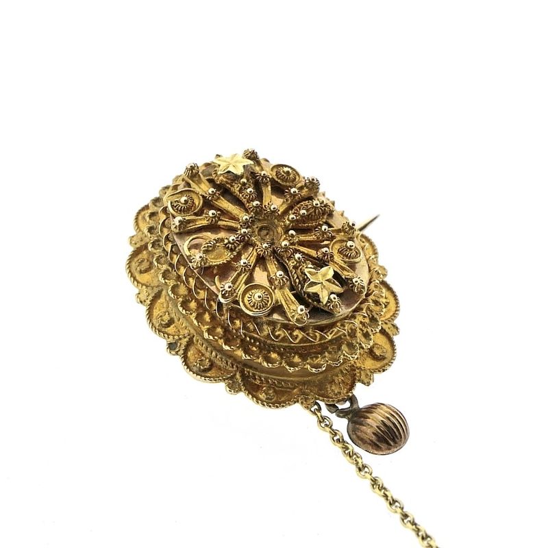 Image 5 of Vintage gold brooch | filigree technique