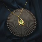 Image 2 of Gold pendant with synthetic gemstone from the 60s