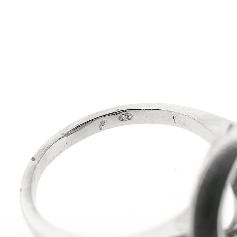 Image 6 of White gold ring; knotted