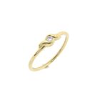 Image 1 of Gold solitaire ring with zirconia