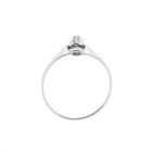 Image 5 of White gold solitaire ring with diamond | 0.03 ct.