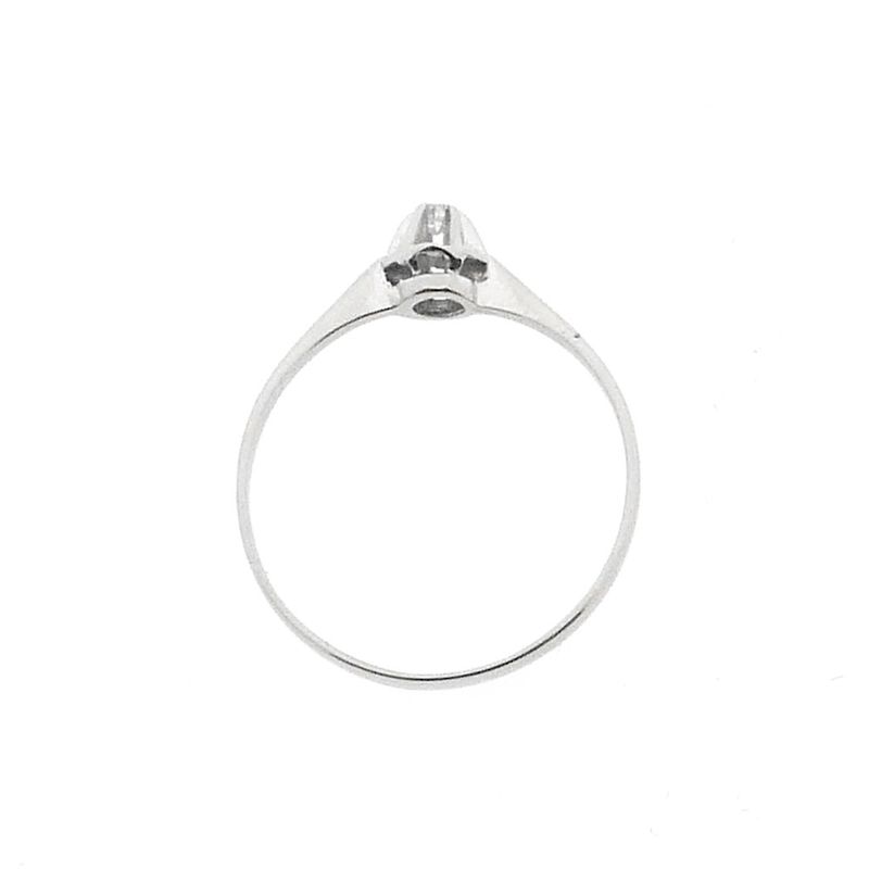 Image 5 of White gold solitaire ring with diamond | 0.03 ct.