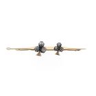 Image 1 of Antique gold brooch with diamonds; approx. 0.40 ct.