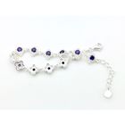 Image 3 of Silver bracelet set with white and purple zirconia