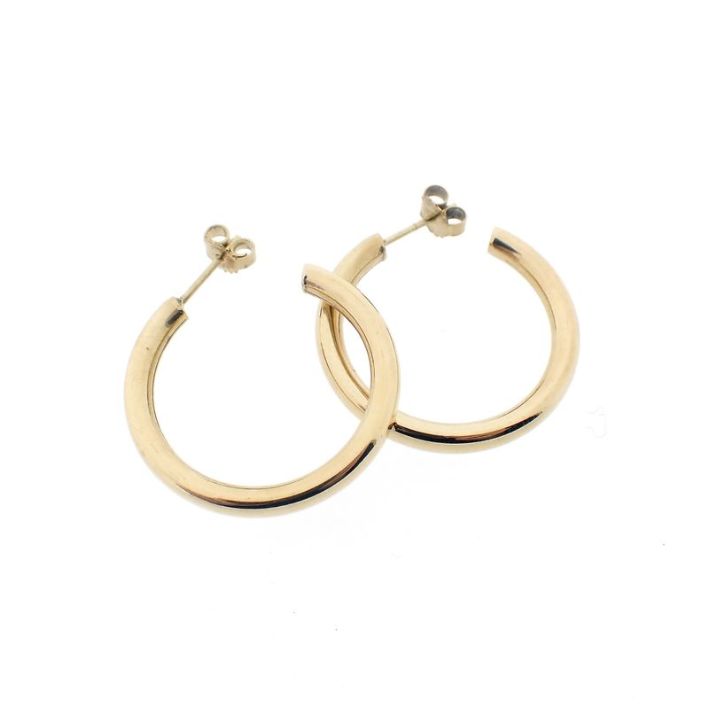 Image 6 of Gold subtle stud earrings; Ø 30.5 mm