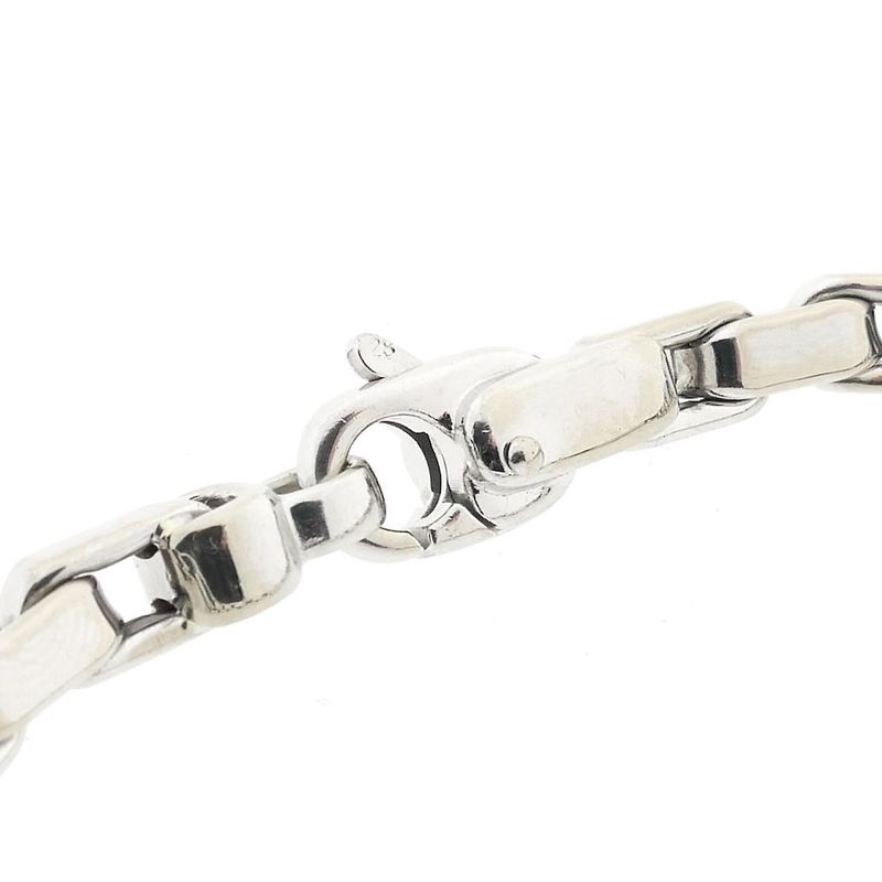 Image 3 of White gold anchor link bracelet