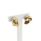 Image 3 of Gold semicircular stud earrings