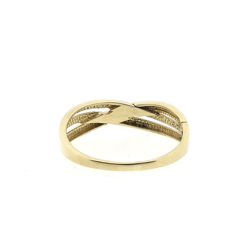 Image 4 of Gold crossover ring