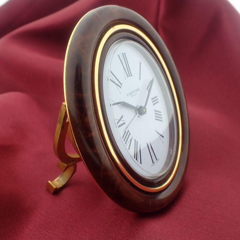 Image 10 of Cartier Baignoire Table Clock/Alarm Clock; Enamel; Mechanical