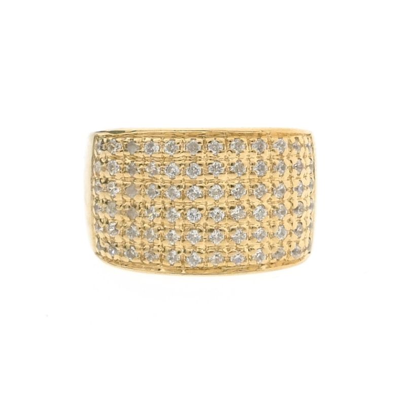 Image 7 of Gold pavé ring with zirconia