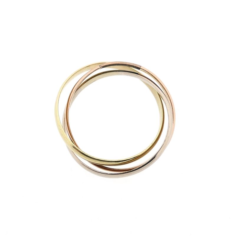 Image 4 of Tricolor Gold Ring; 14 Karat; Size 22.5