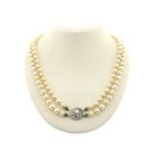Image 1 of Vintage pearl necklace with white gold clasp | 51 cm