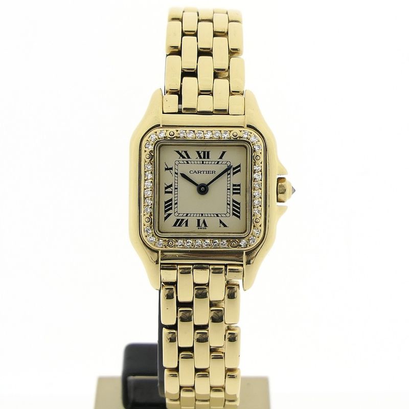 Image 1 of Cartier Panthère; 18k gold ladies' watch with diamonds