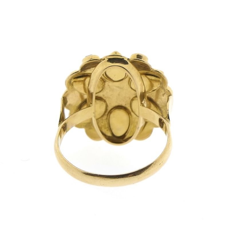 Image 8 of Gold entourage ring with garnet stones | Vintage