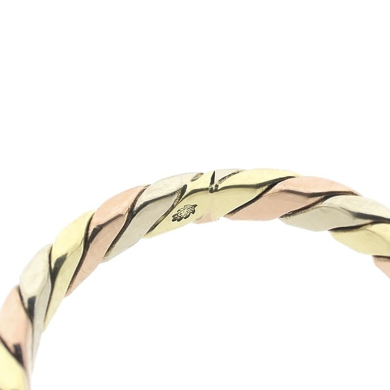 Image 4 of Tricolor gold twisted sliding ring