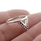 Image 8 of Silver triangle ring with balls