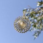 Image 2 of Gold flower pendant with pearl