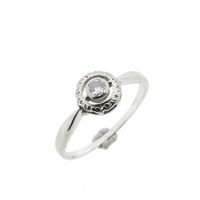 Vintage white gold solitaire ring with diamond | 0.07 ct.