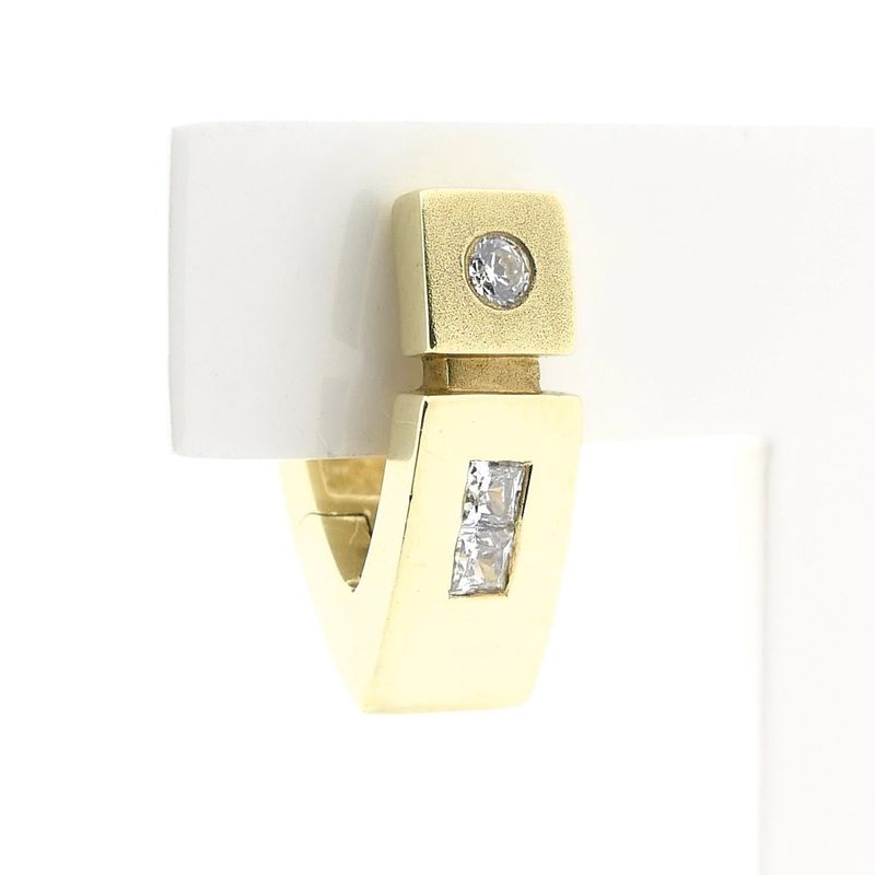 Image 5 of 14 Karat Gold Earrings with Zirconia