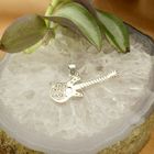 Image 8 of Silver pendant of a guitar with zirconia