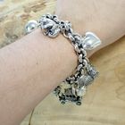 Image 2 of Silver robust charm bracelet; La Niki | 20 cm