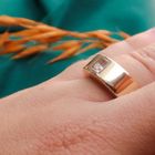 Image 2 of Chopard gold ring with diamond 0.05 ct.