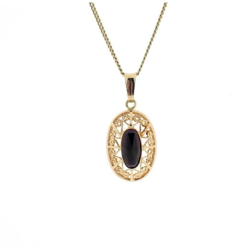 Image 7 of Gold pendant with garnet