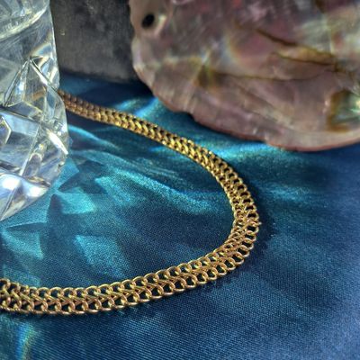 Image 2 of Gold French gourmet link chain | 44.5 cm