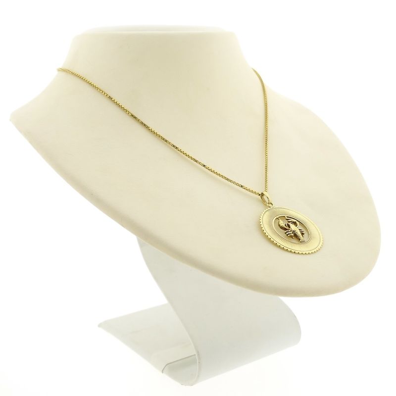 Image 5 of Gold zodiac sign pendant; Cancer