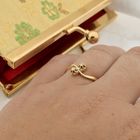 Image 7 of Golden toi et moi ring with diamond; 0,01 ct.