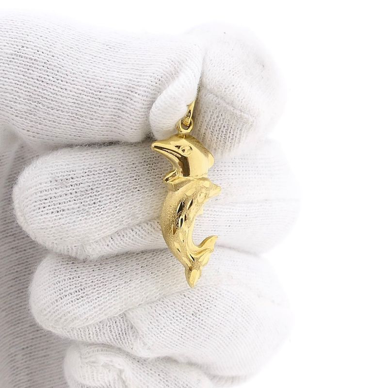 Image 11 of Double Dolphin Pendant; 9 Carat