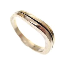 Two-tone gold subtle ring