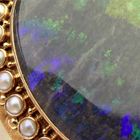 Image 7 of Victorian Gold Brooch/Pendant with Honduras Opal and Pearls
