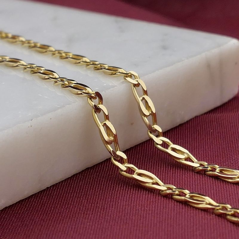 Image 2 of Golden fantasy/figaro link chain